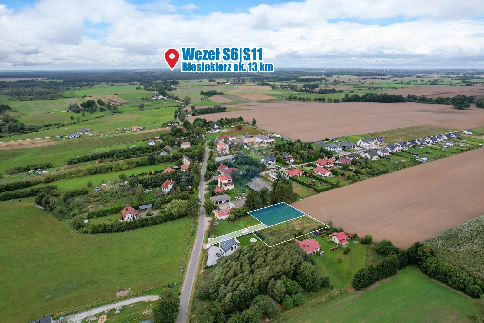 Działka na sprzedaż Biesiekierz, 867 m² – zdjęcie 2 z 14
