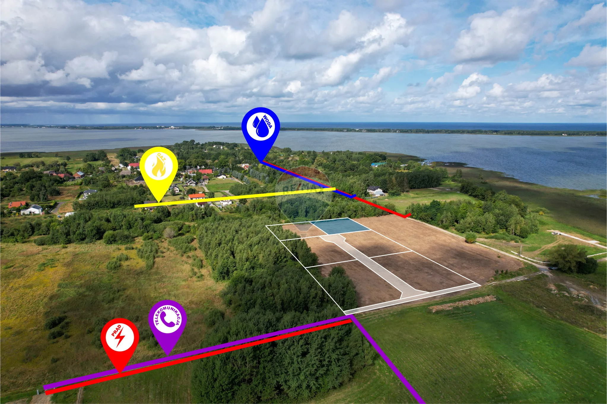 Działka na sprzedaż Koszalin, Jamno-Łabusz, ul. Róży Wiatrów, 1 592 m² – zdjęcie 3 z 14