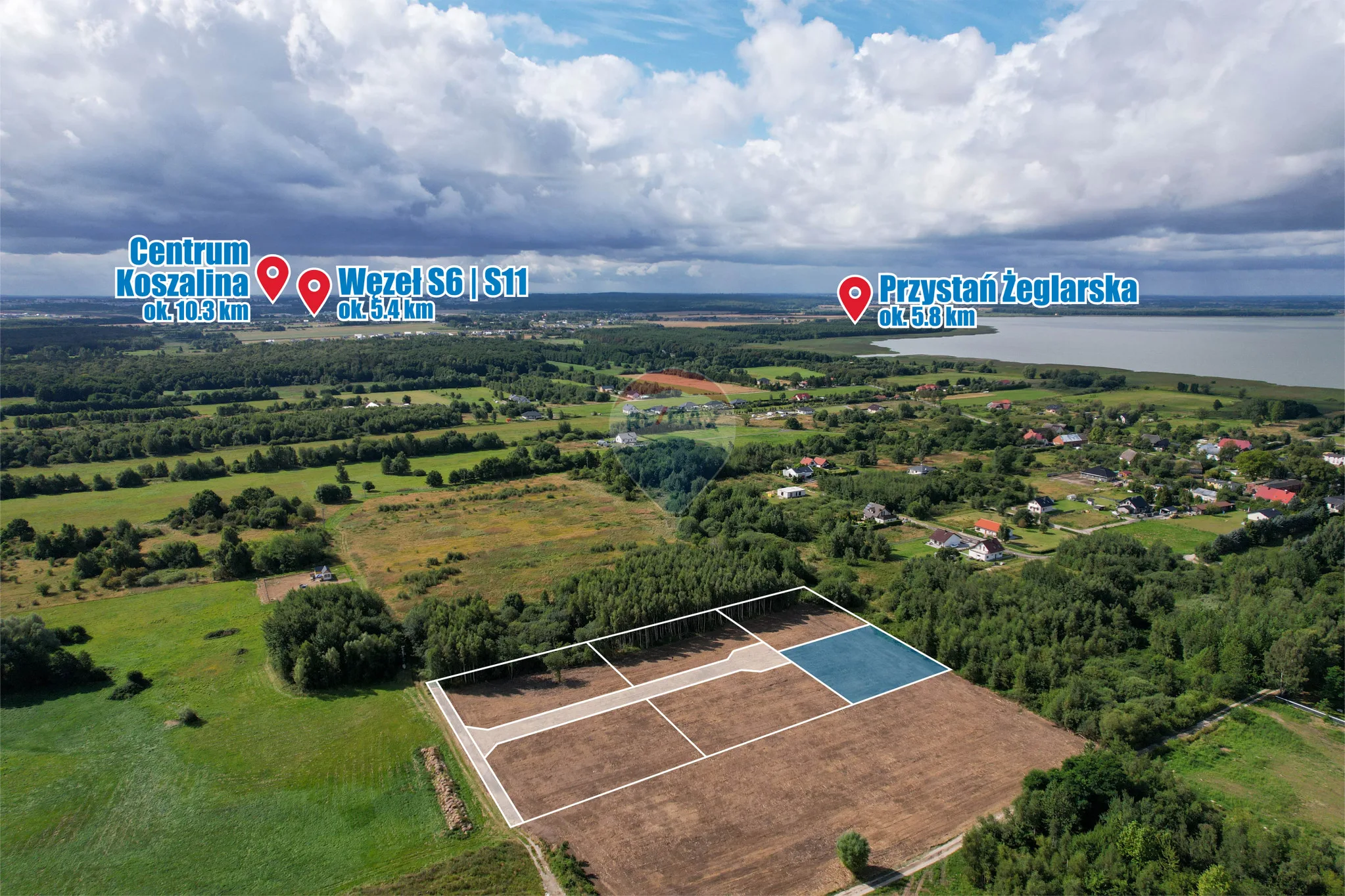 Działka na sprzedaż Koszalin, Jamno-Łabusz, ul. Róży Wiatrów, 1 592 m² – zdjęcie 4 z 14