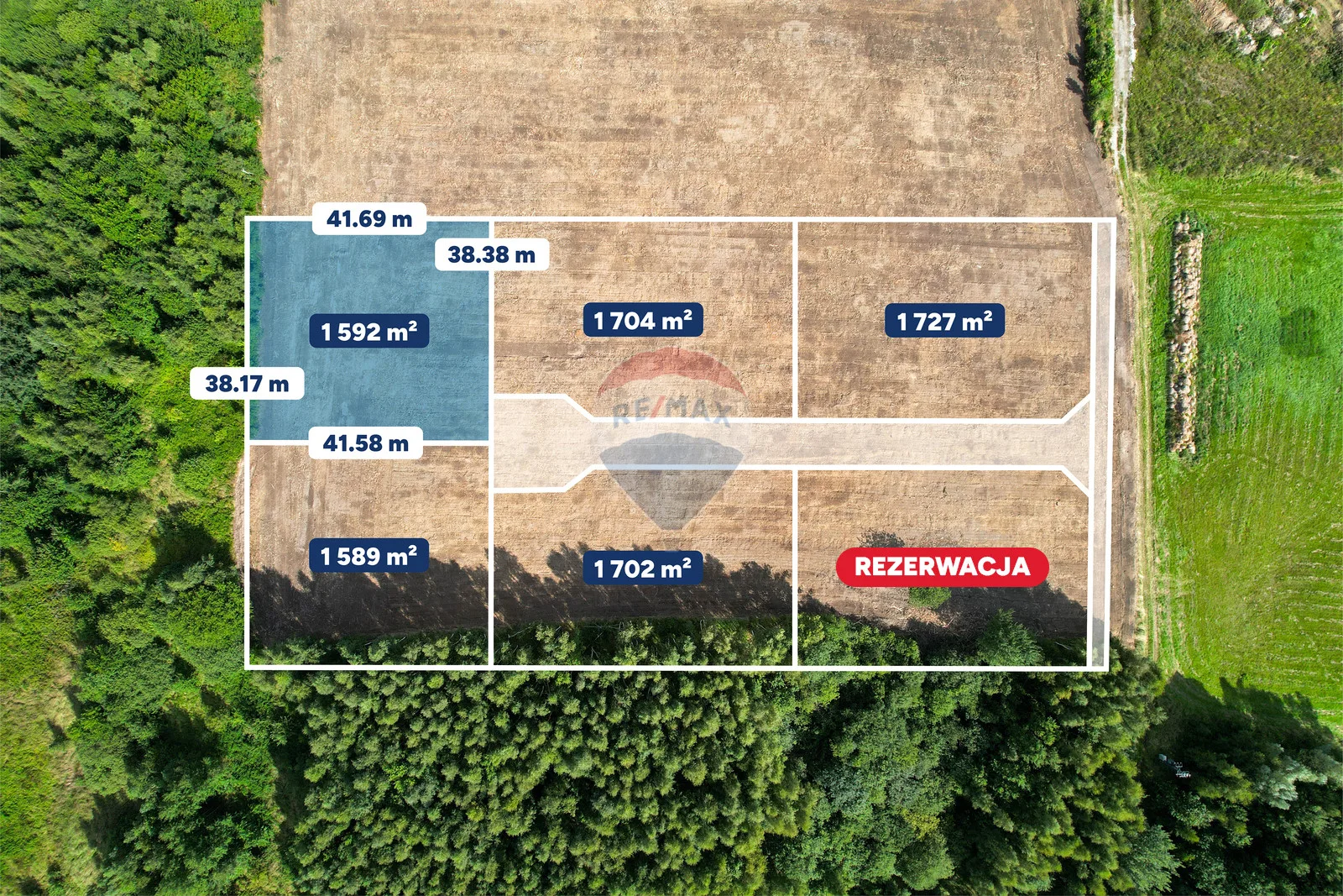 Działka na sprzedaż Koszalin, Jamno-Łabusz, ul. Róży Wiatrów, 1 592 m² – zdjęcie 2 z 14