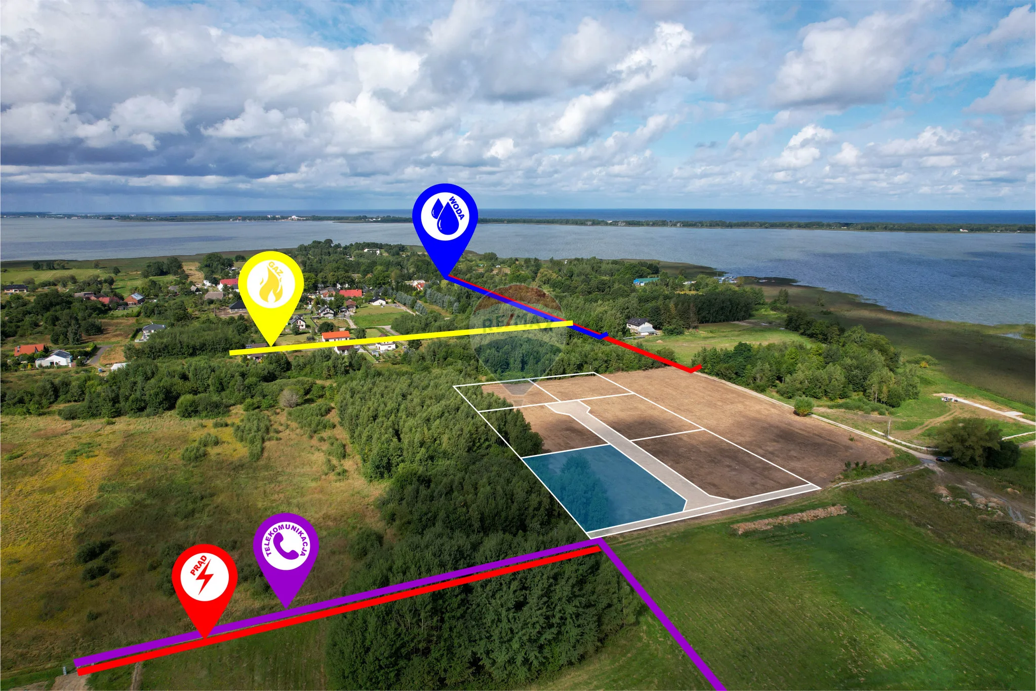 Działka na sprzedaż Koszalin, Jamno-Łabusz, ul. Róży Wiatrów, 1 712 m² – zdjęcie 3 z 14