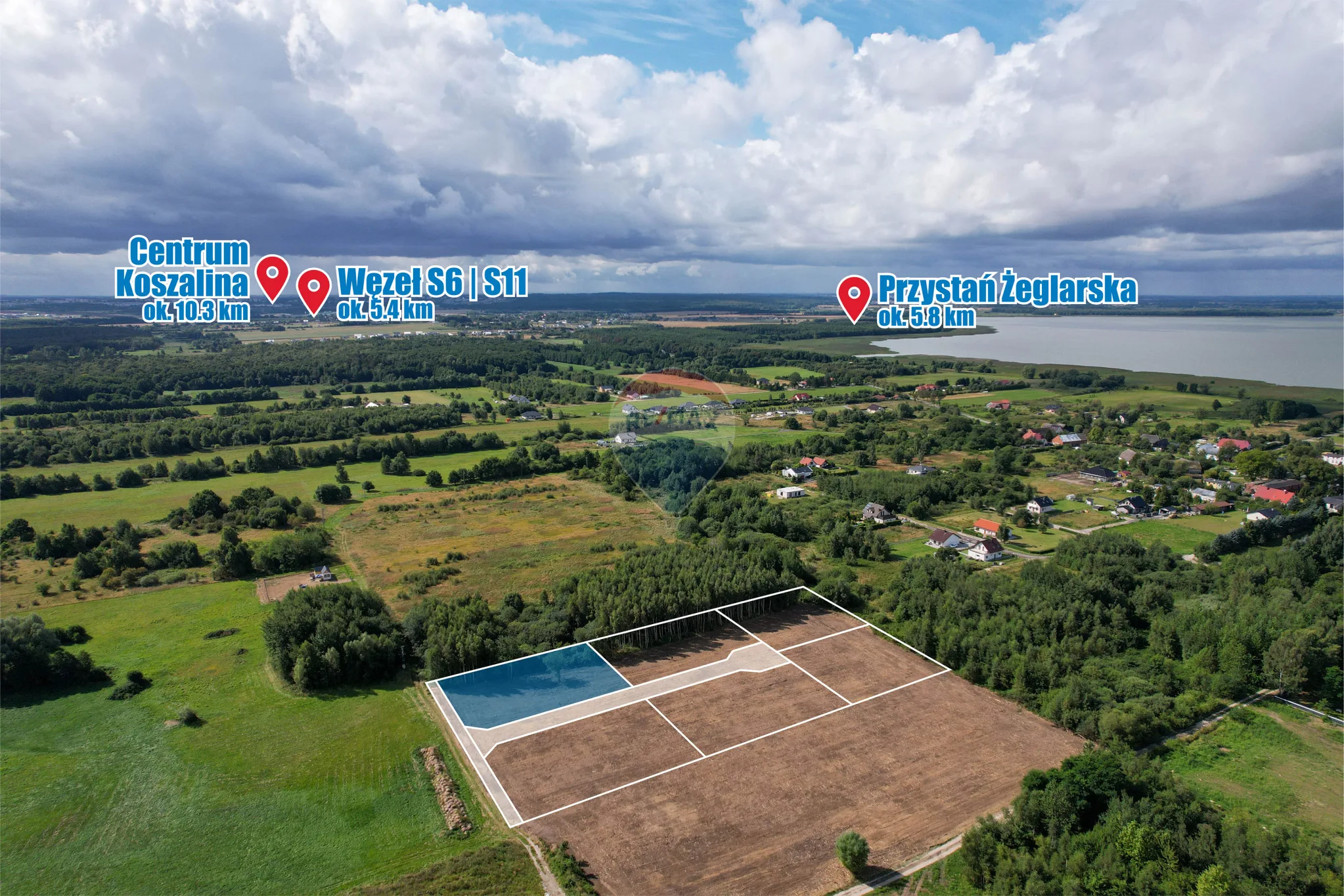 Działka na sprzedaż Koszalin, Jamno-Łabusz, ul. Róży Wiatrów, 1 712 m² – zdjęcie 4 z 14