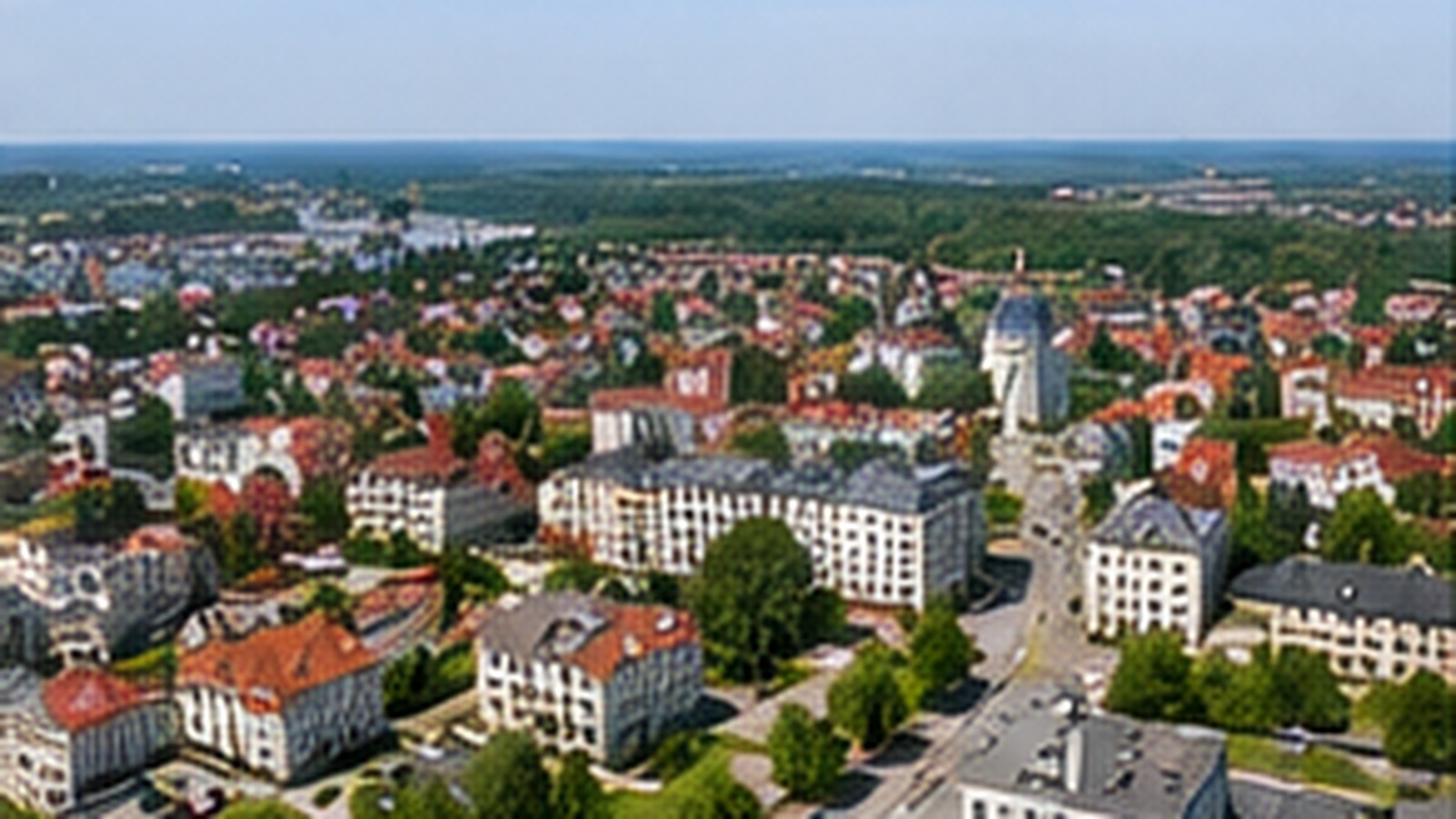 Panorama Koszalina ilustrująca lokalną wiedzę biura nieruchomości