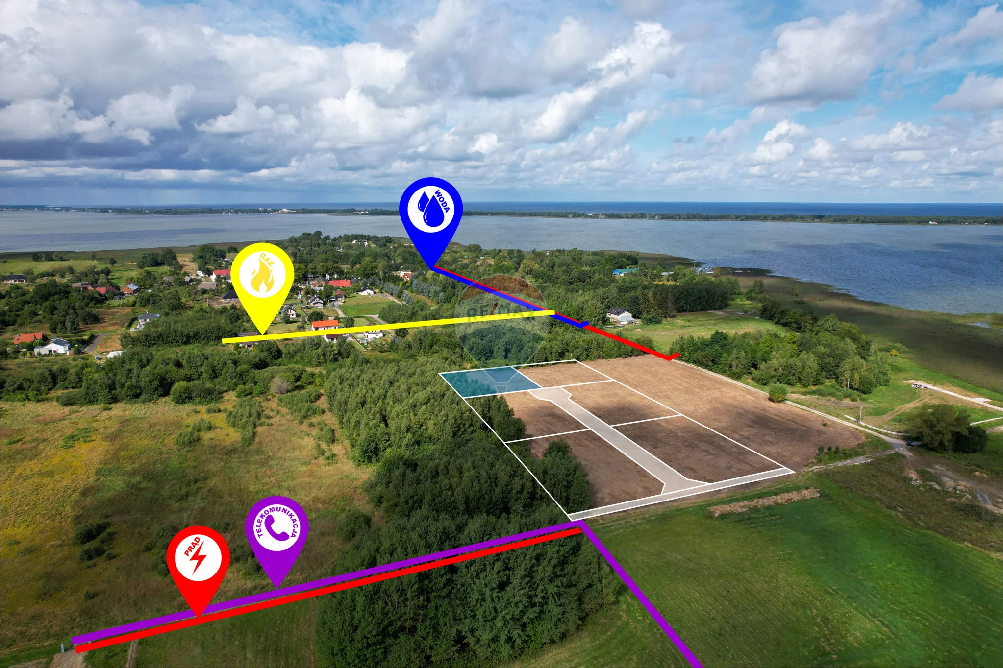 Działka na sprzedaż Koszalin, Jamno-Łabusz, ul. Róży Wiatrów, 1 589 m² – zdjęcie 3 z 14