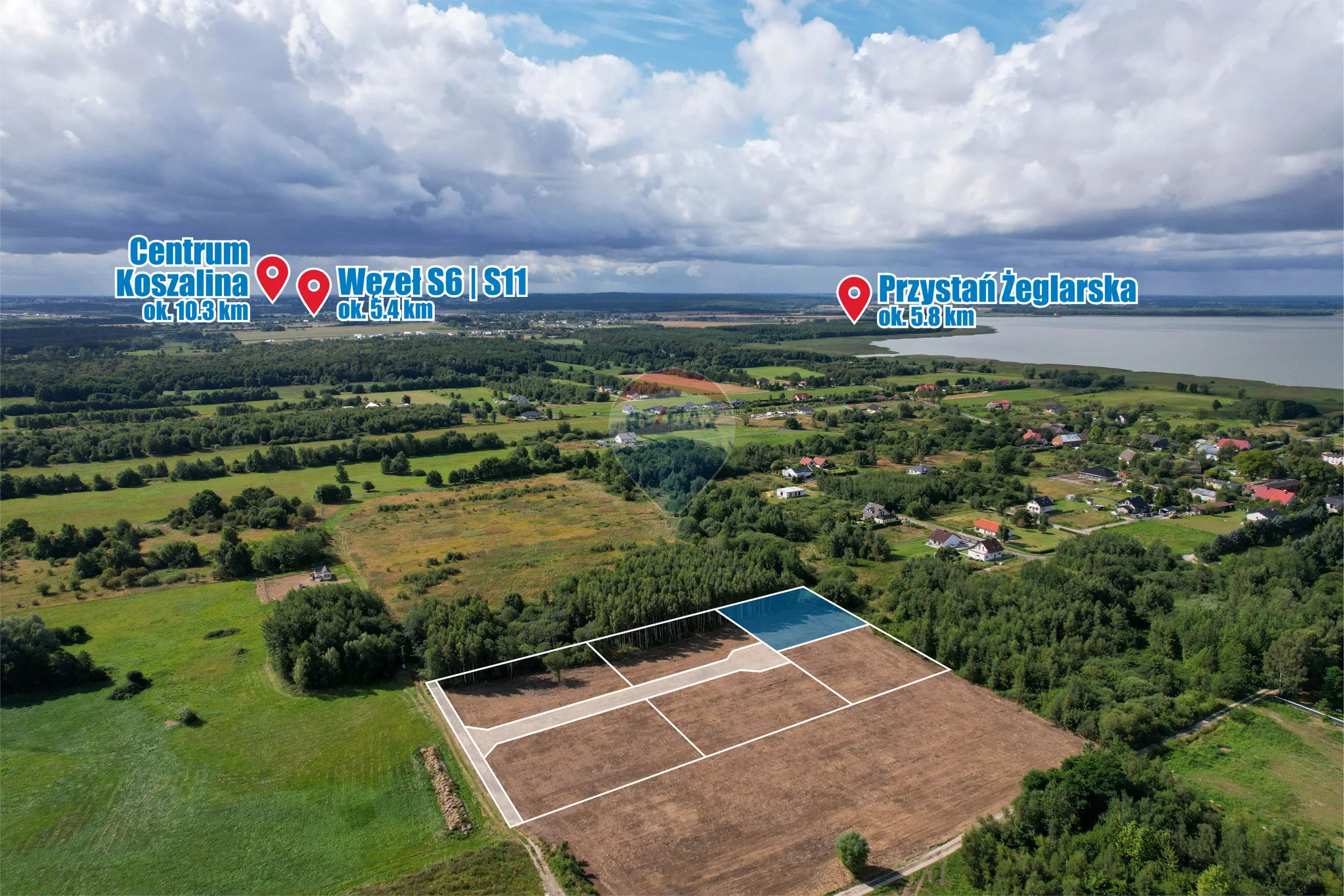 Działka na sprzedaż Koszalin, Jamno-Łabusz, ul. Róży Wiatrów, 1 589 m² – zdjęcie 4 z 14